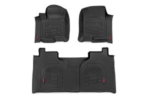 Chevrolet Silverado 1500 Floor Mats - Front + Rear - Rough Country - Sure-Fit - '19-'24
